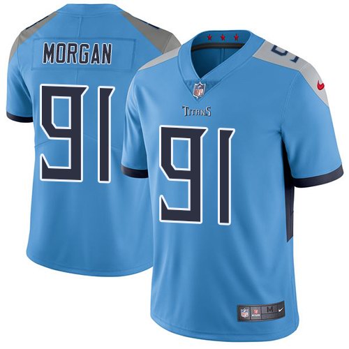 Nike Men & Women & Youth Titans 91 Derrick Morgan Light Blue New 2018 NFL Vapor Untouchable Limited Jersey,We sell and wholesale Nike Men & Women & Youth Titans 91 Derrick Morgan Light Blue New 2018 NFL Vapor Untouchable Limited Jersey on line form chian!
